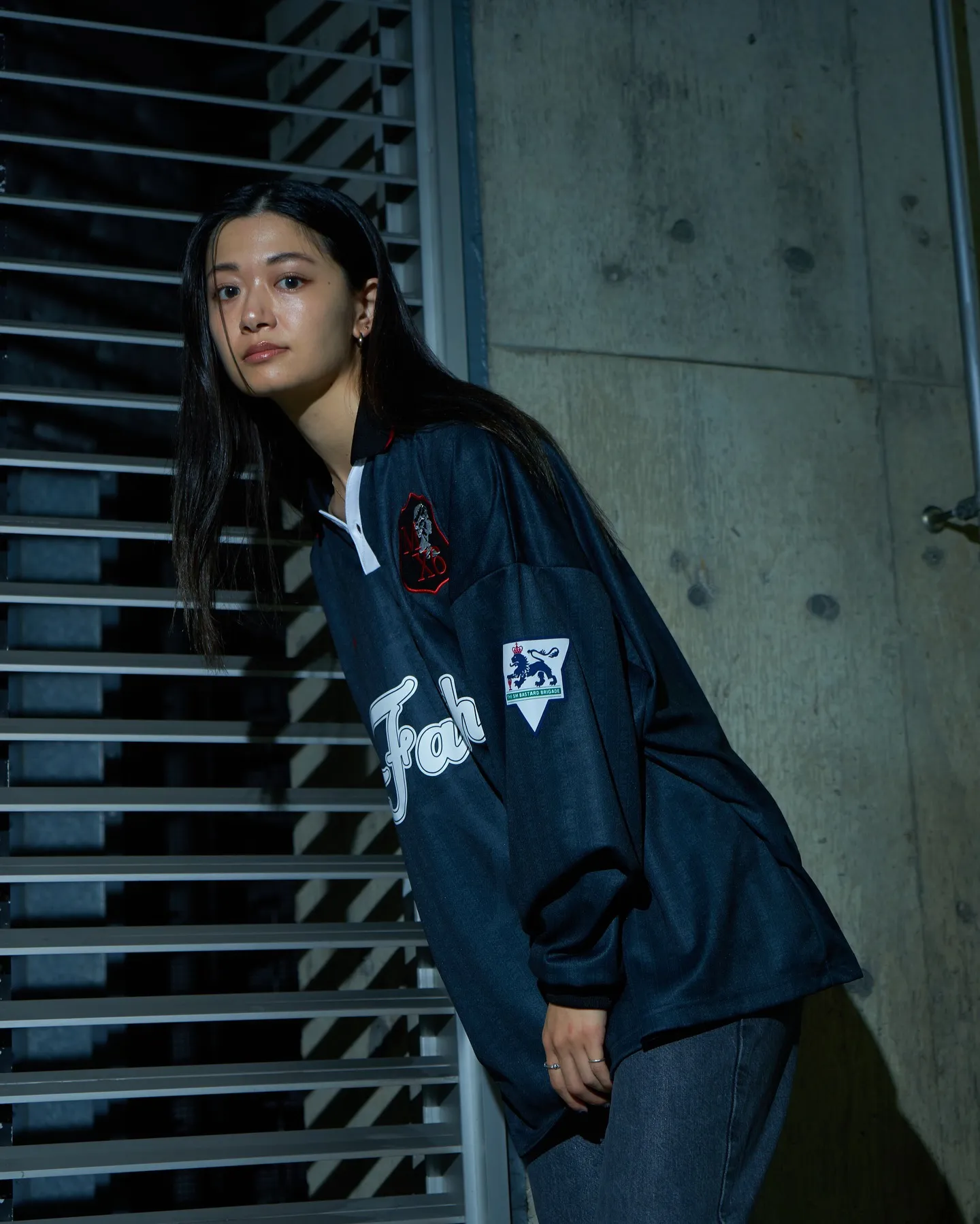 SAINT M×××××× SOCCER SHIRT 'FAITH'/BLK FAITH Football Long Sleeve Black S-XL This design has a lot of craftsmanship Digital fabric printing/front positioning printing laser cutting Offset printing + flocking printing + embossing Imported Behringer machine embroidery Flat machine collar + cuffs Genuine consistent main mark/wash mark/cherub mark